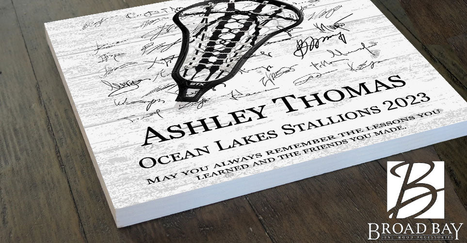 Women's Lacrosse Trophy Plaque - Recognition Award - for Players, Senior Season Gift, MVP or Coaches