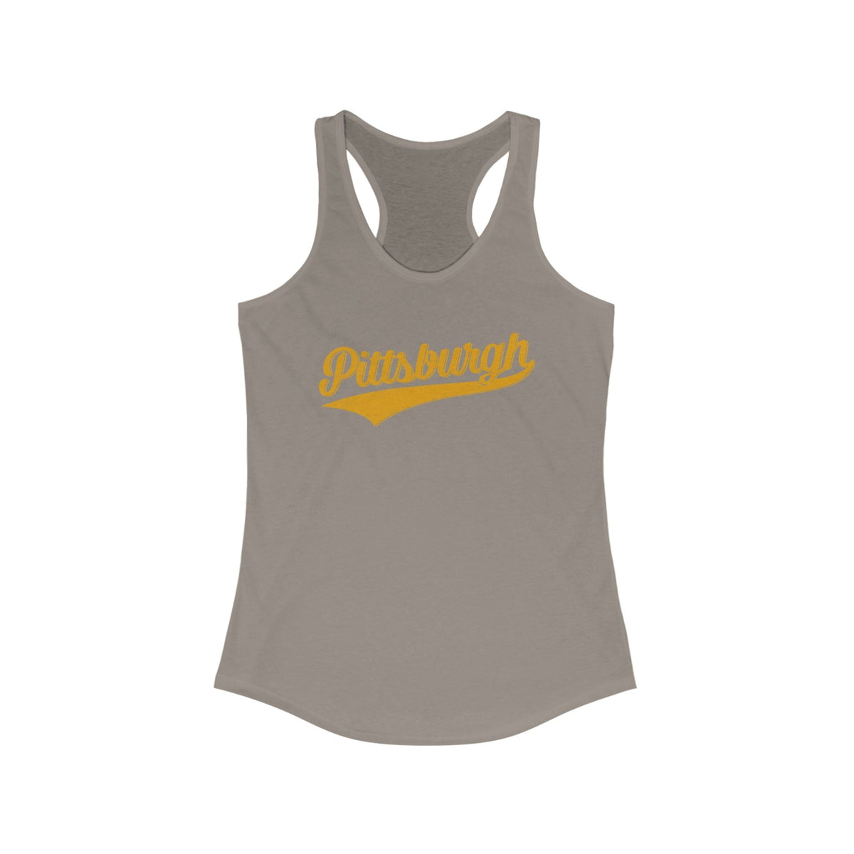 Women's Racerback Tank - Pittsburgh Varsity Retro Slim Fit Cotton Top