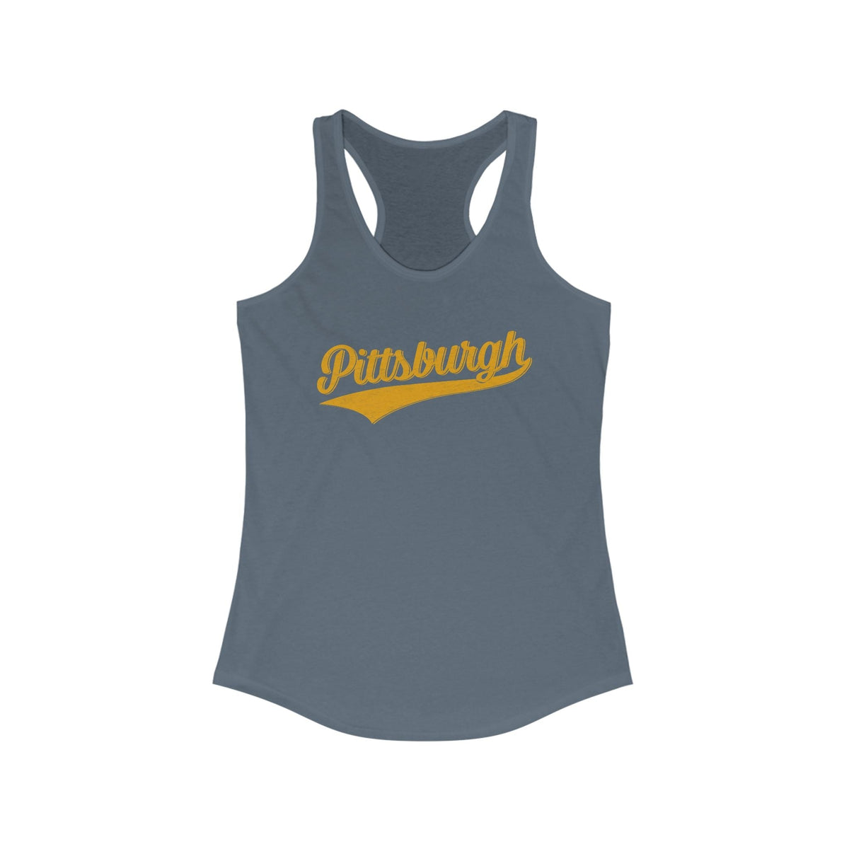 Women's Racerback Tank - Pittsburgh Varsity Retro Slim Fit Cotton Top