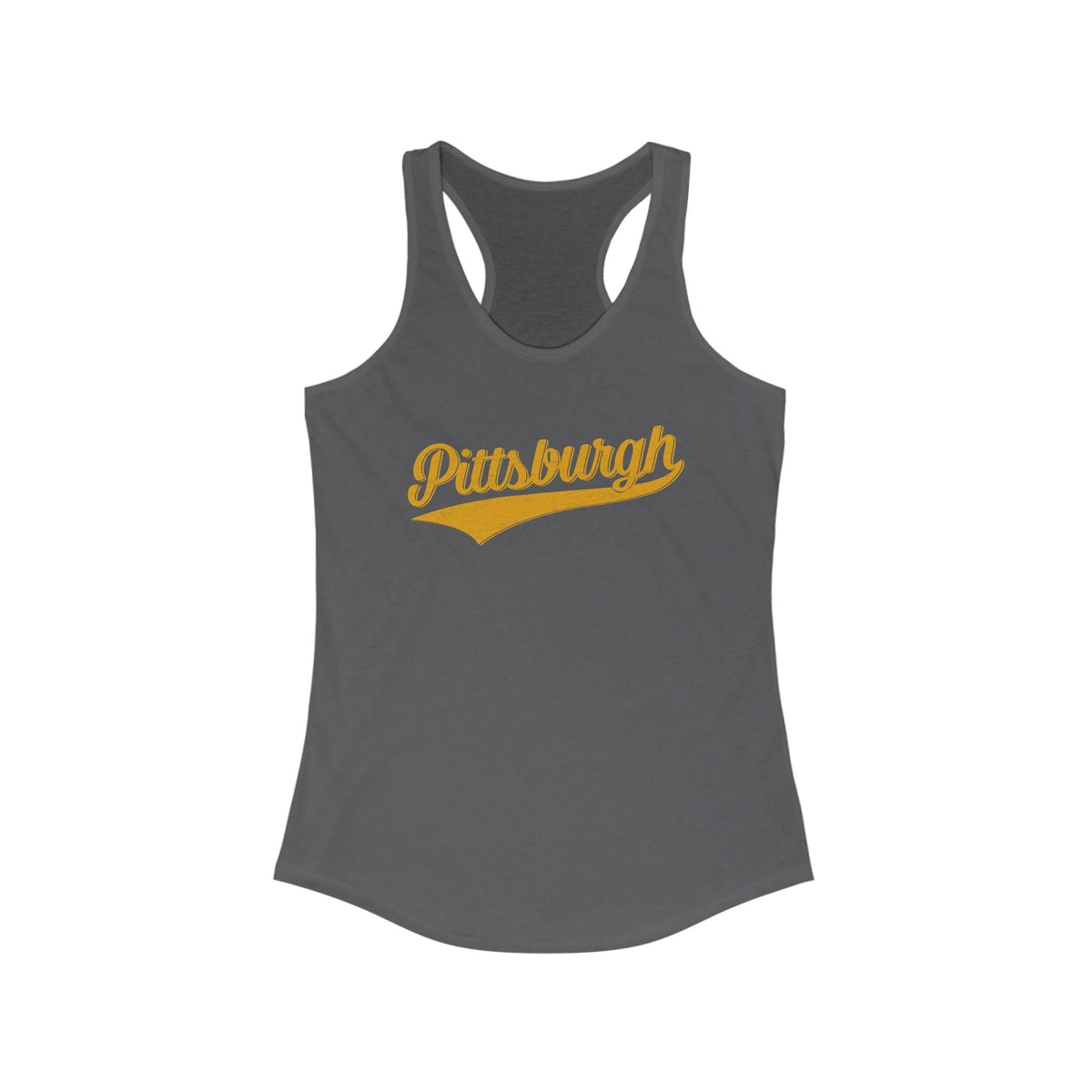 Women's Racerback Tank - Pittsburgh Varsity Retro Slim Fit Cotton Top