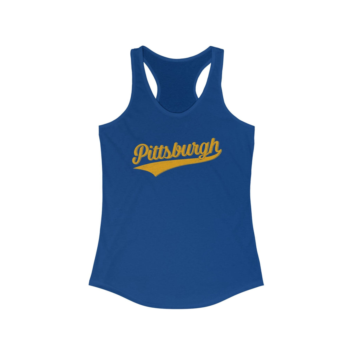 Women's Racerback Tank - Pittsburgh Varsity Retro Slim Fit Cotton Top