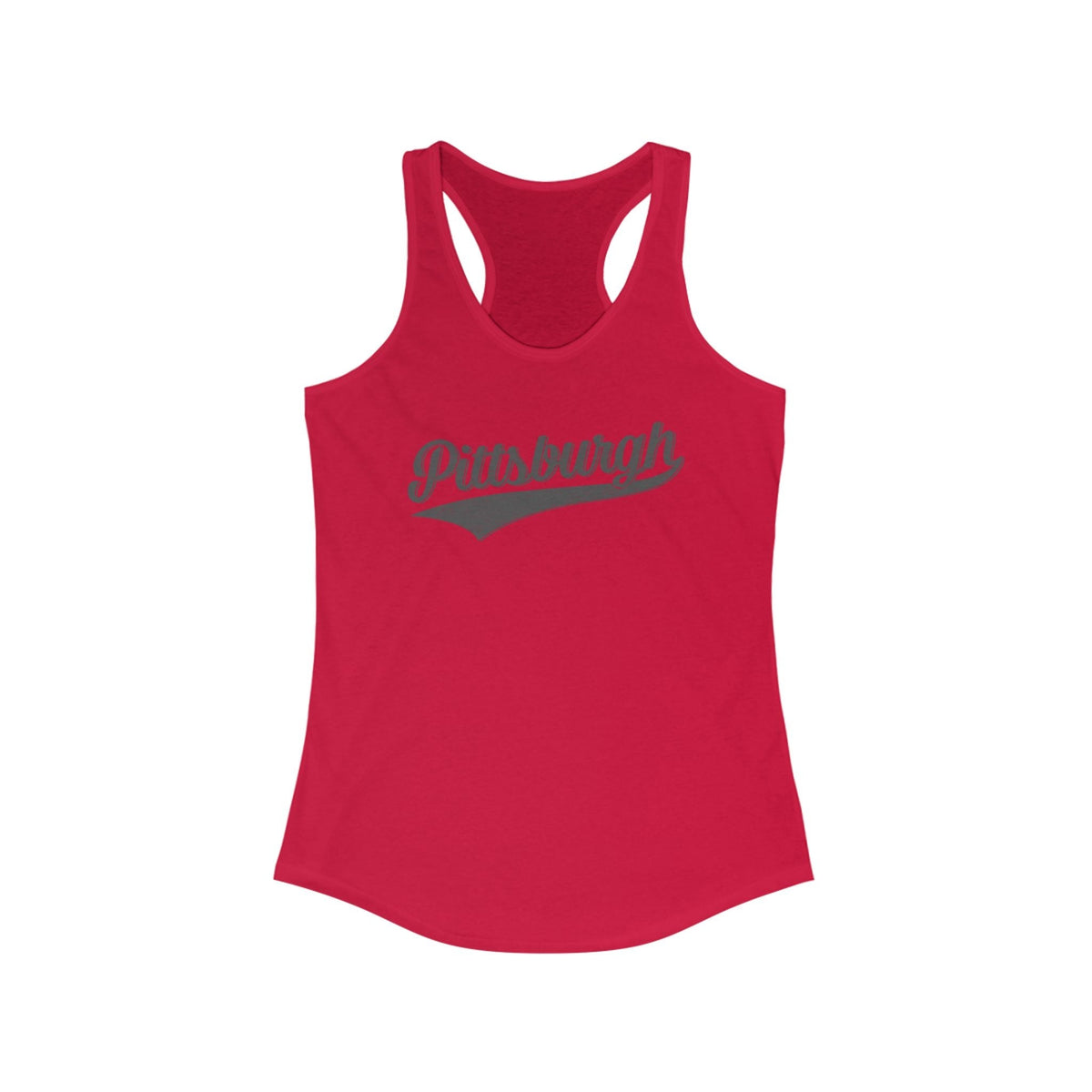Women's Racerback Tank - Pittsburgh Varsity Retro Slim Fit Cotton Top