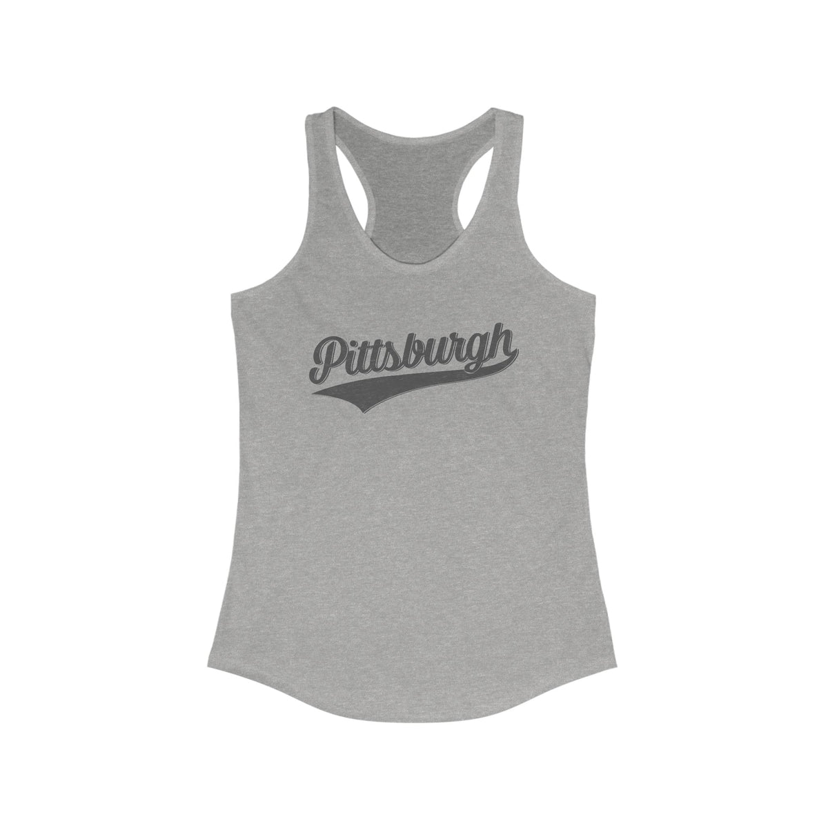 Women's Racerback Tank - Pittsburgh Varsity Retro Slim Fit Cotton Top