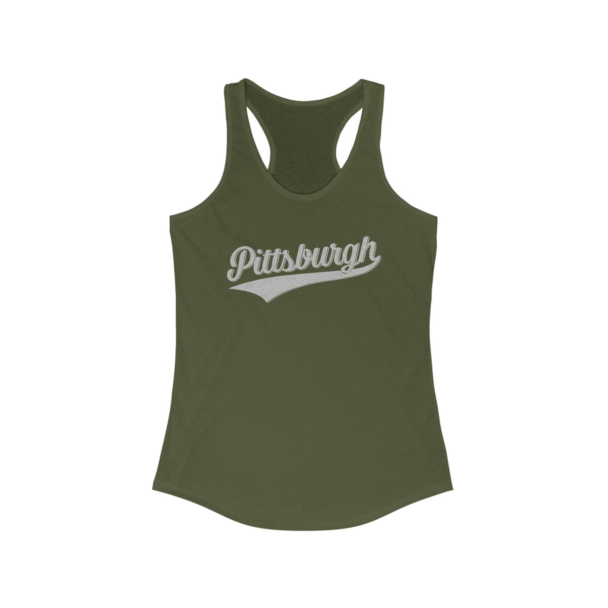Women's Racerback Tank - Pittsburgh Varsity Retro Slim Fit Cotton Top