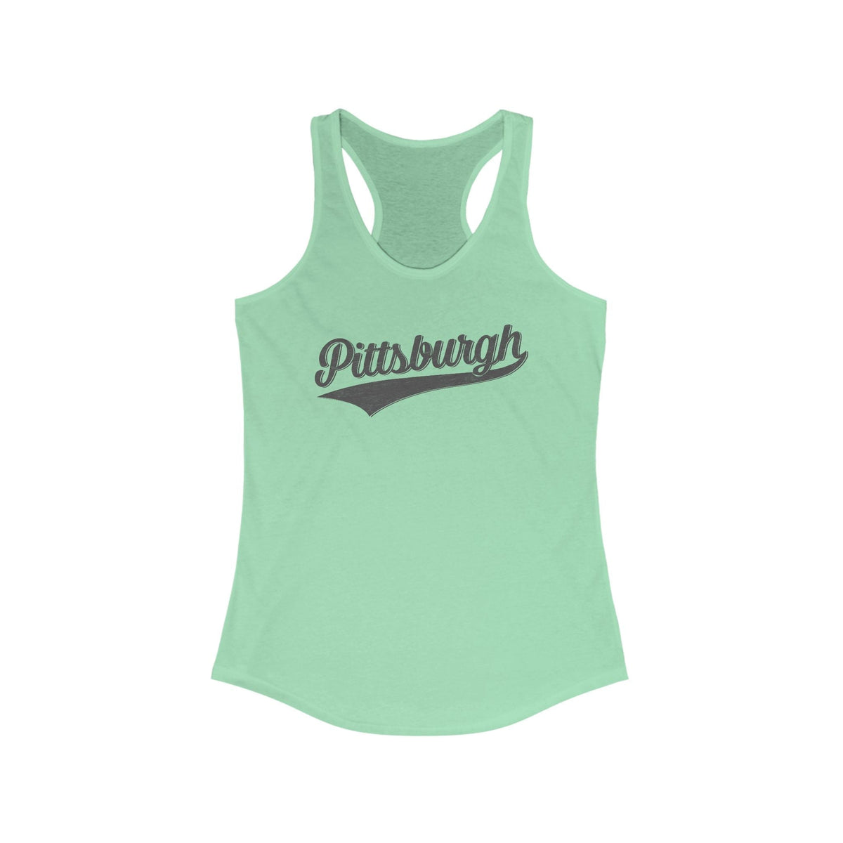Women's Racerback Tank - Pittsburgh Varsity Retro Slim Fit Cotton Top