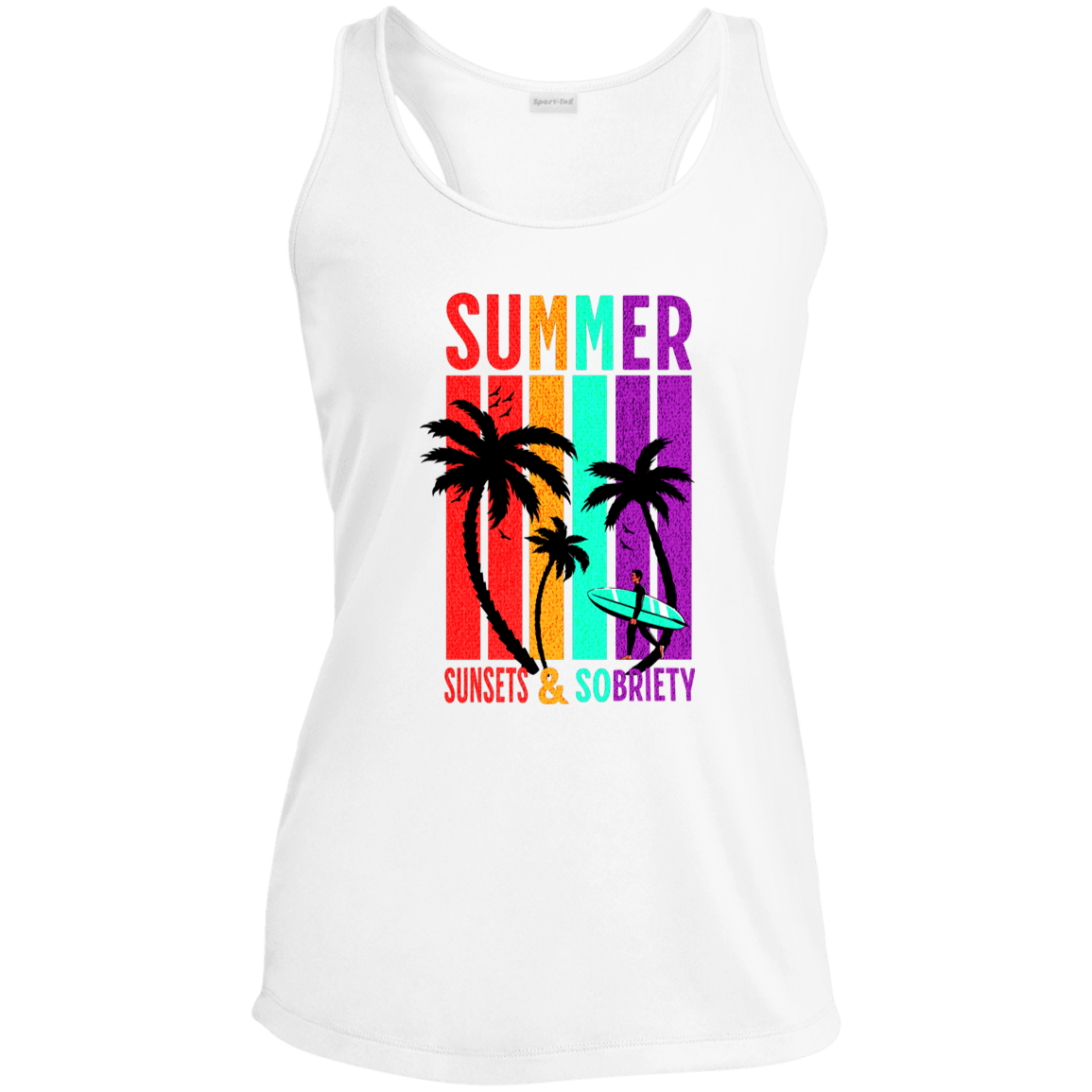 Womens Recovery Tank | Inspiring Sobriety |  Summer Sunsets & Sobriety