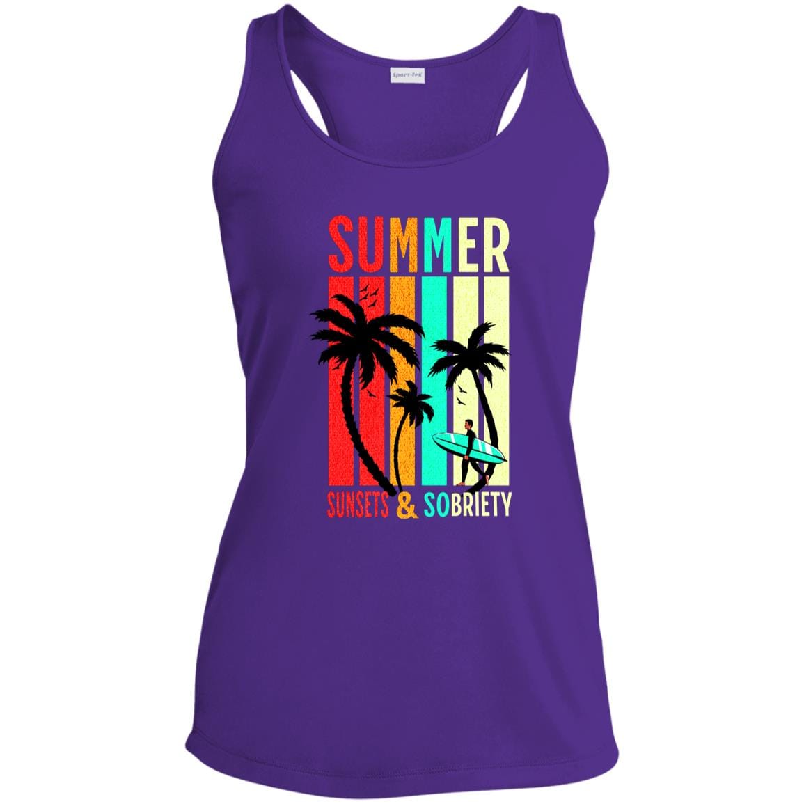 Womens Recovery Tank | Inspiring Sobriety |  Summer Sunsets & Sobriety