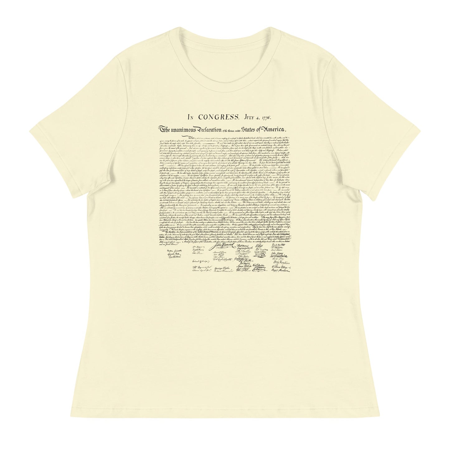 Declaration of Independence Women's Relaxed T-Shirt