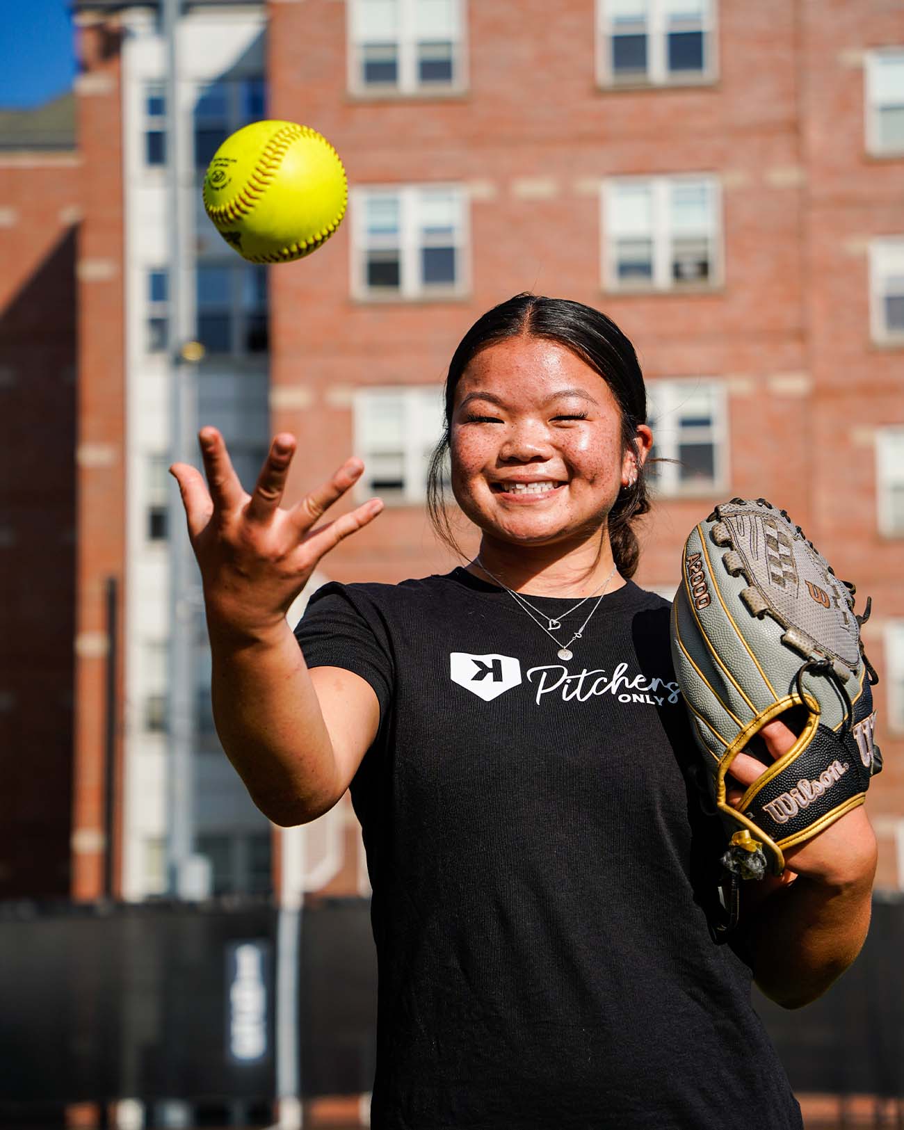 Women's Softball Black Tee
