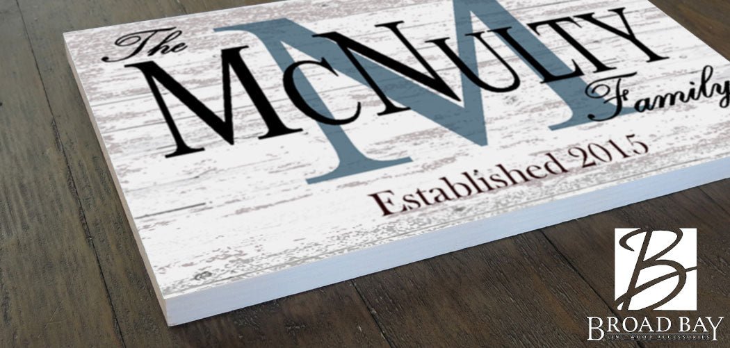 Wood Monogram Name Sign and Established Date for Wedding Gift for Couple EST. Date