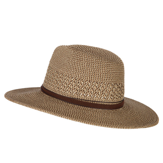 UPF 50+ Women's Paper Braid Brim Fedora Hat