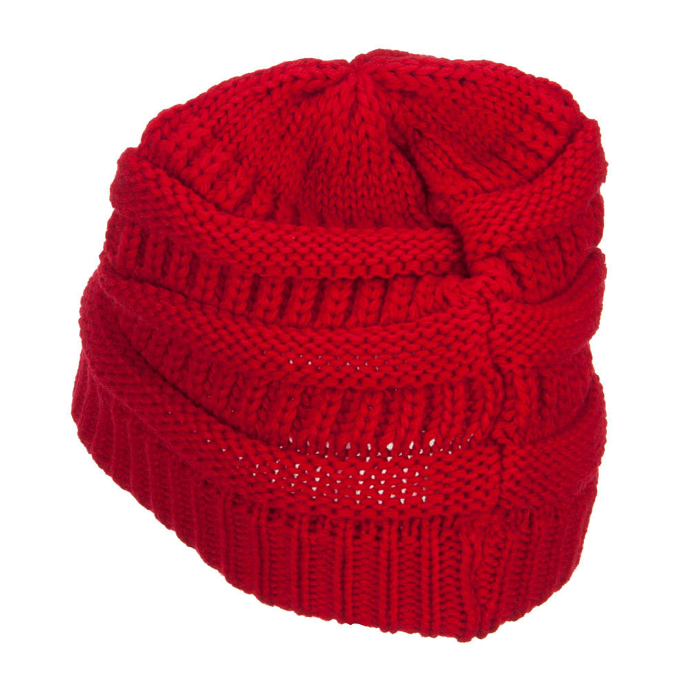 Women's Patterned Knit Beanie Cap