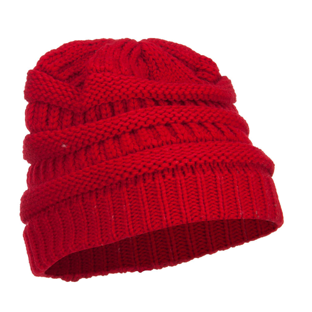 Women's Patterned Knit Beanie Cap