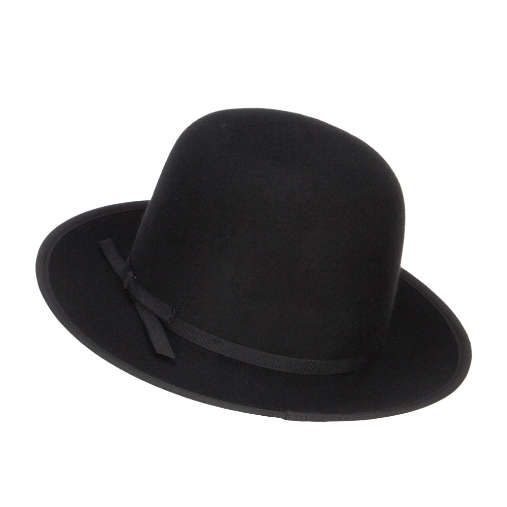 Wool Felt Bowler Wide Brim Hat