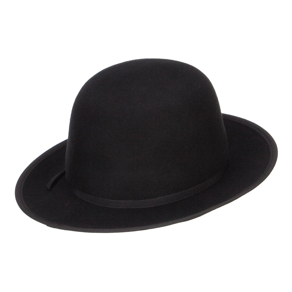 Wool Felt Bowler Wide Brim Hat