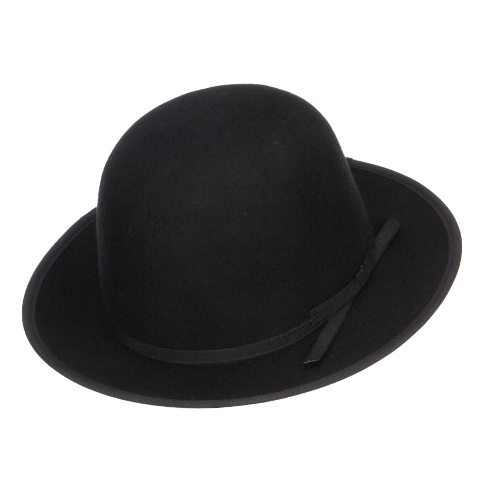 Wool Felt Bowler Wide Brim Hat