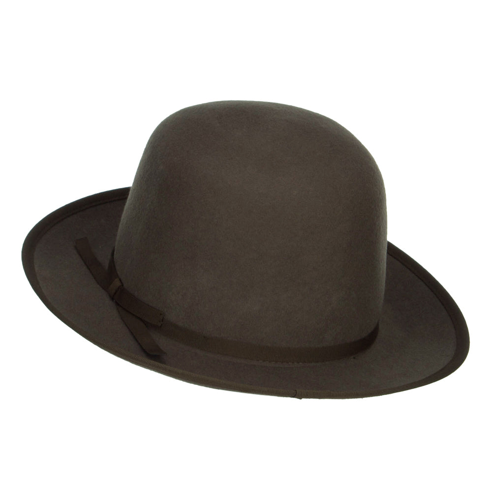Wool Felt Bowler Wide Brim Hat