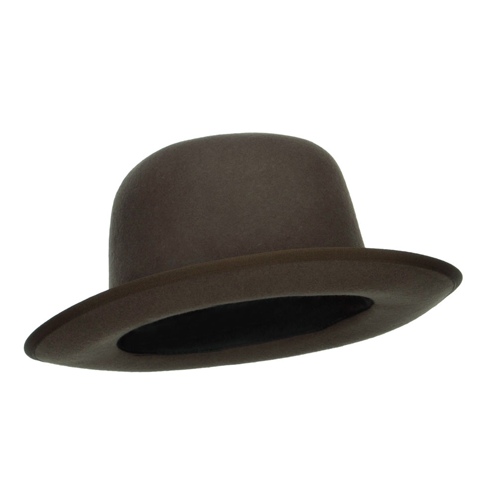 Wool Felt Bowler Wide Brim Hat