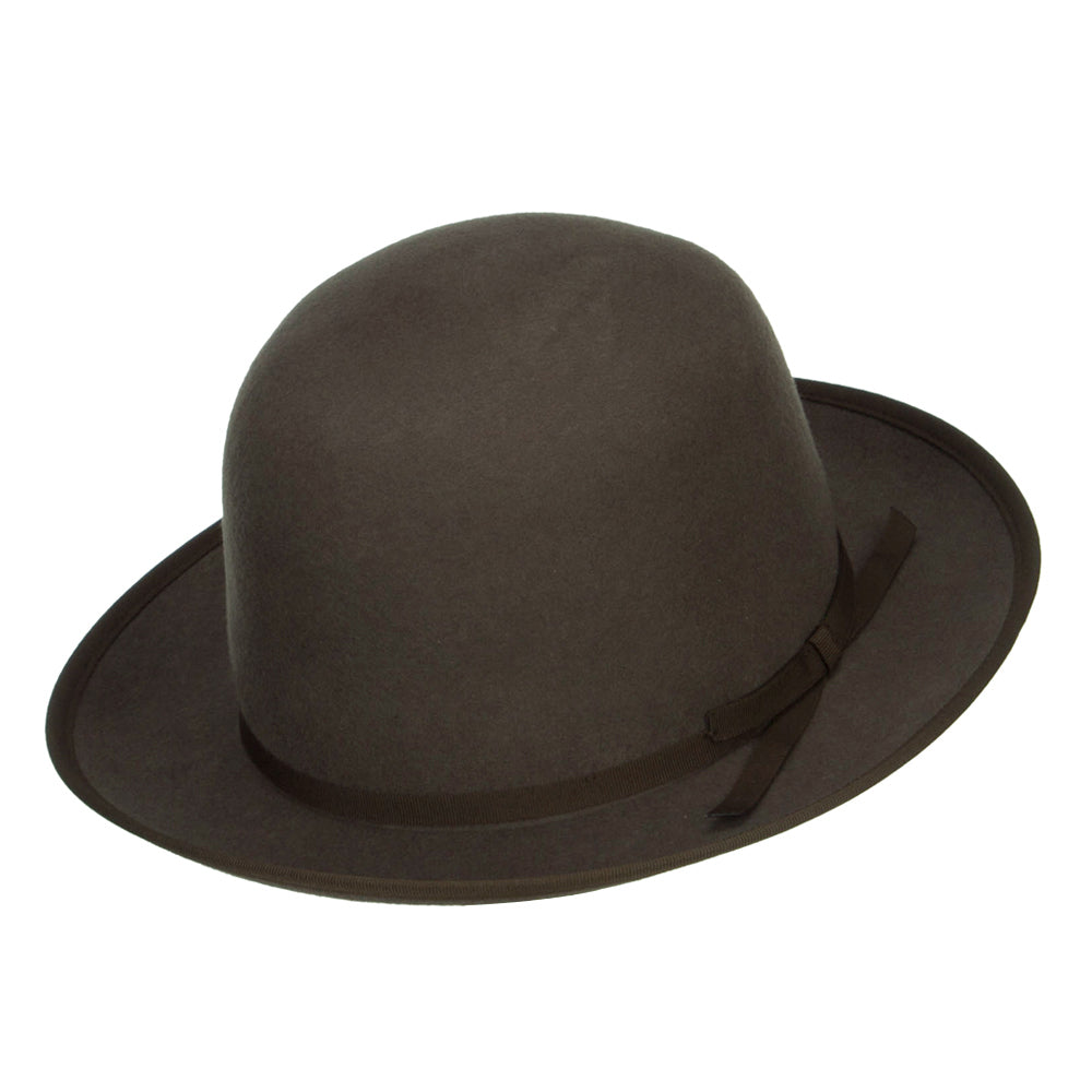 Wool Felt Bowler Wide Brim Hat