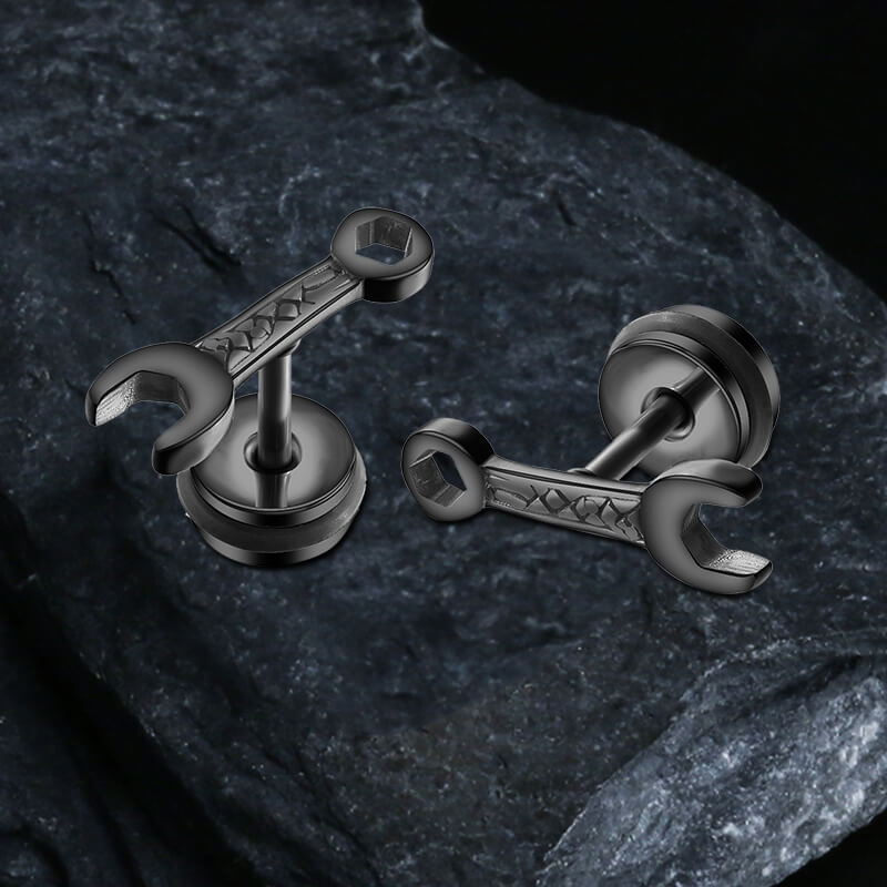 Wrench Shape Stainless Steel Stud Earring