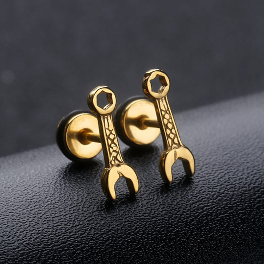 Wrench Shape Stainless Steel Stud Earring