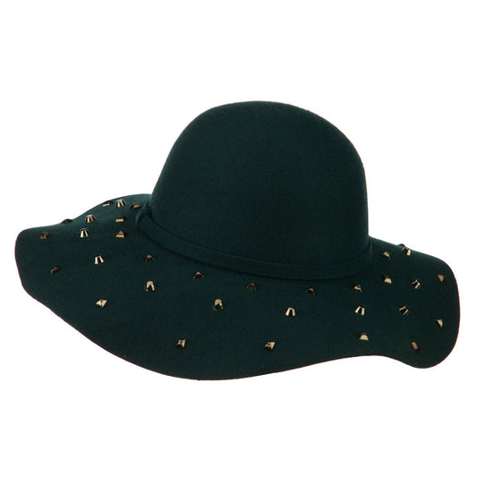 Wool Felt Studded Brim Hat