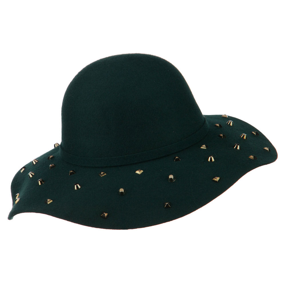 Wool Felt Studded Brim Hat