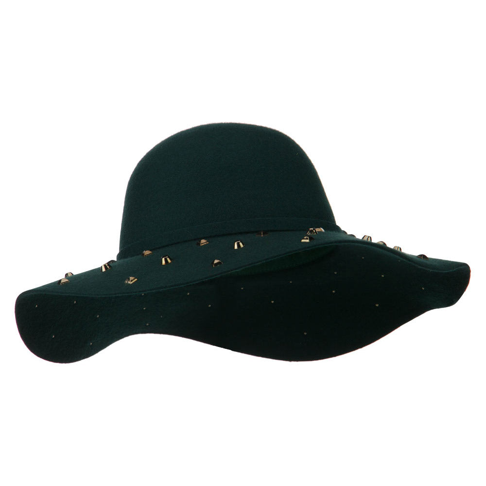 Wool Felt Studded Brim Hat
