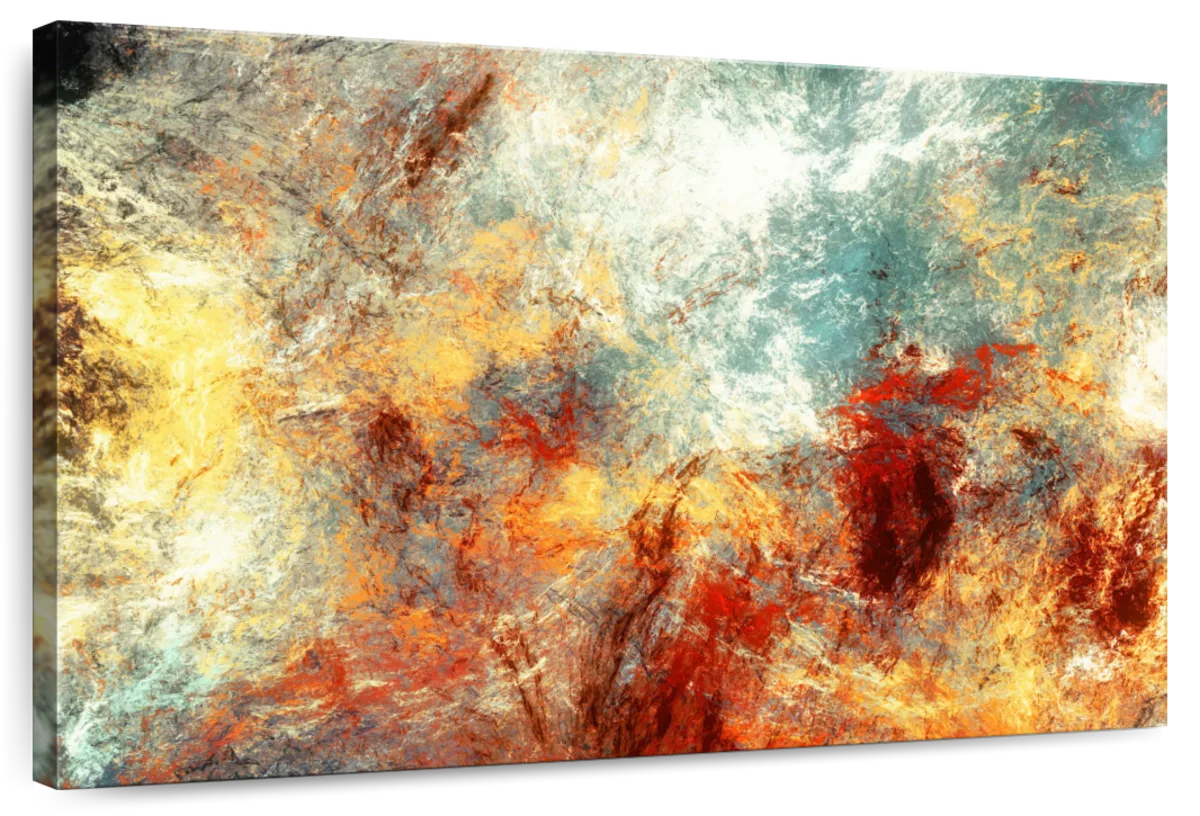 Frozen Fire Abstract Wall Art