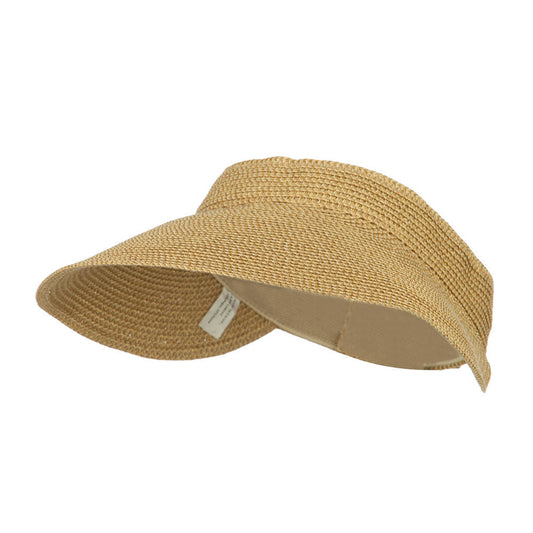 Women's UPF 50+ Metallic Poly Paper Braid Visor
