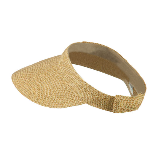 Women's UPF 50+ Metallic Poly Paper Braid Visor
