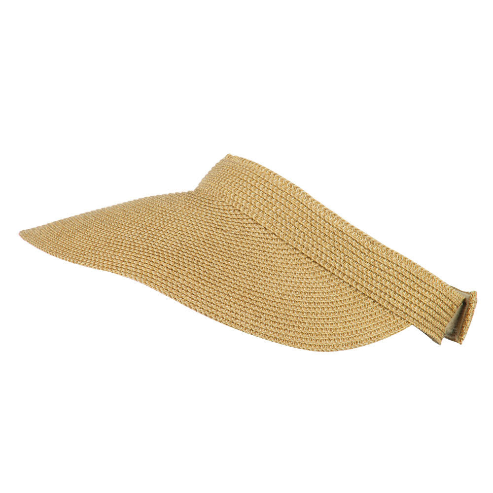 Women's UPF 50+ Metallic Poly Paper Braid Visor