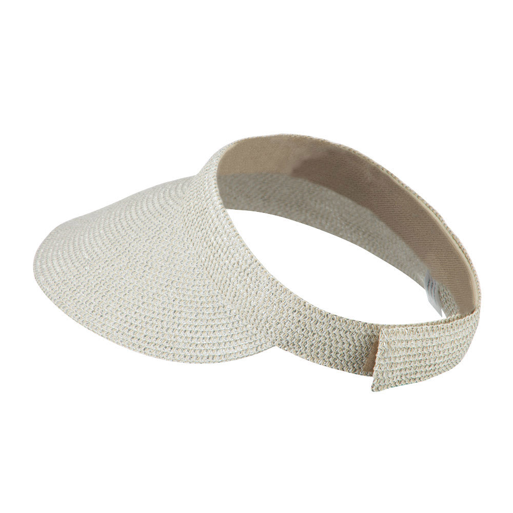 Women's UPF 50+ Metallic Poly Paper Braid Visor