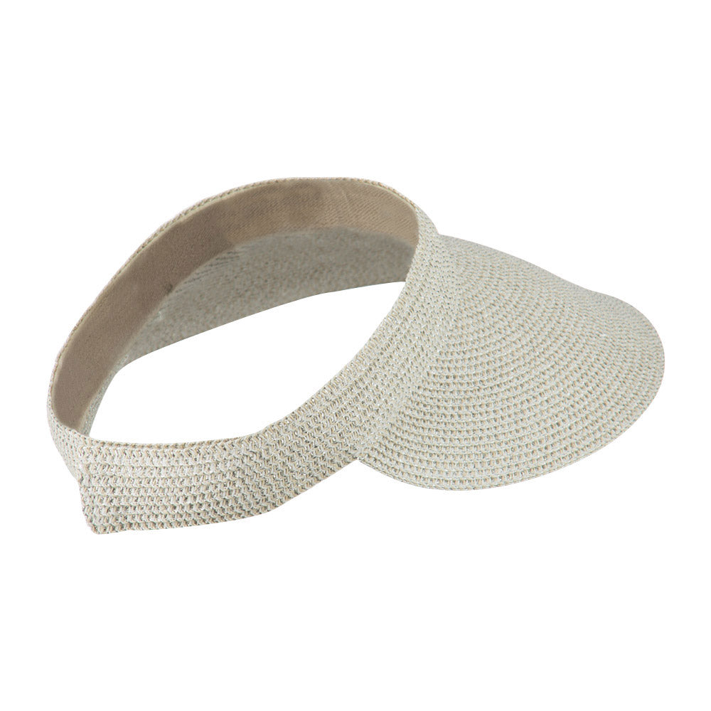 Women's UPF 50+ Metallic Poly Paper Braid Visor