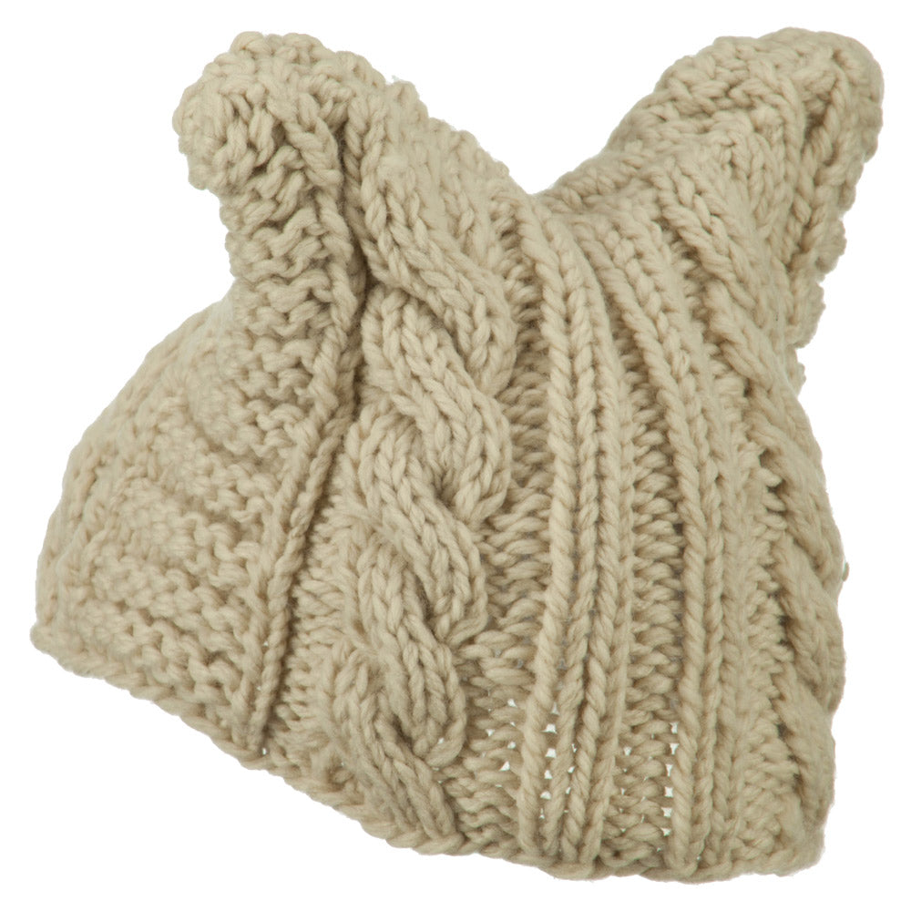 Women's Acrylic Cable Knit Beanie