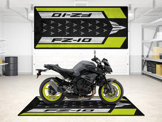 MPM Motorcycle Mat for Yamaha FZ-10 Yellow & Black - MM7256