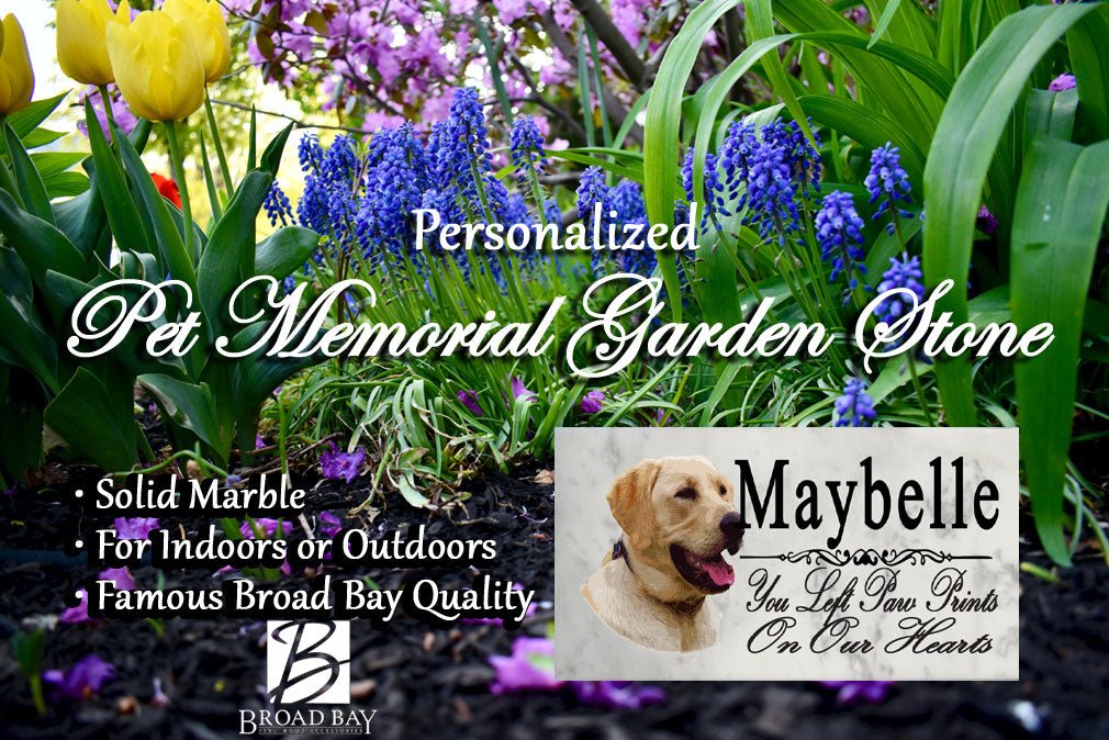 Yellow Lab Memorial Stone Custom Grave Marker Plaque for Pet Labrador Dog
