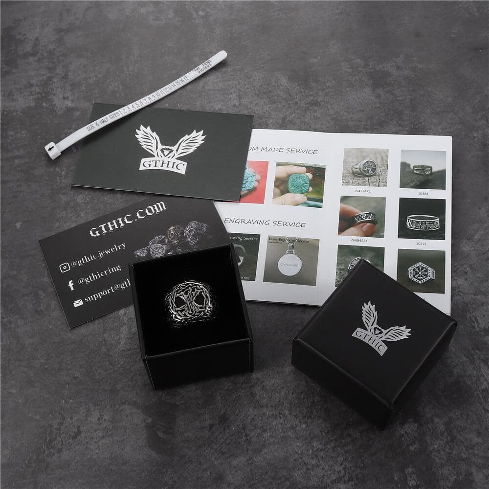 Yggdrasil 316L Stainless Steel Viking Ring