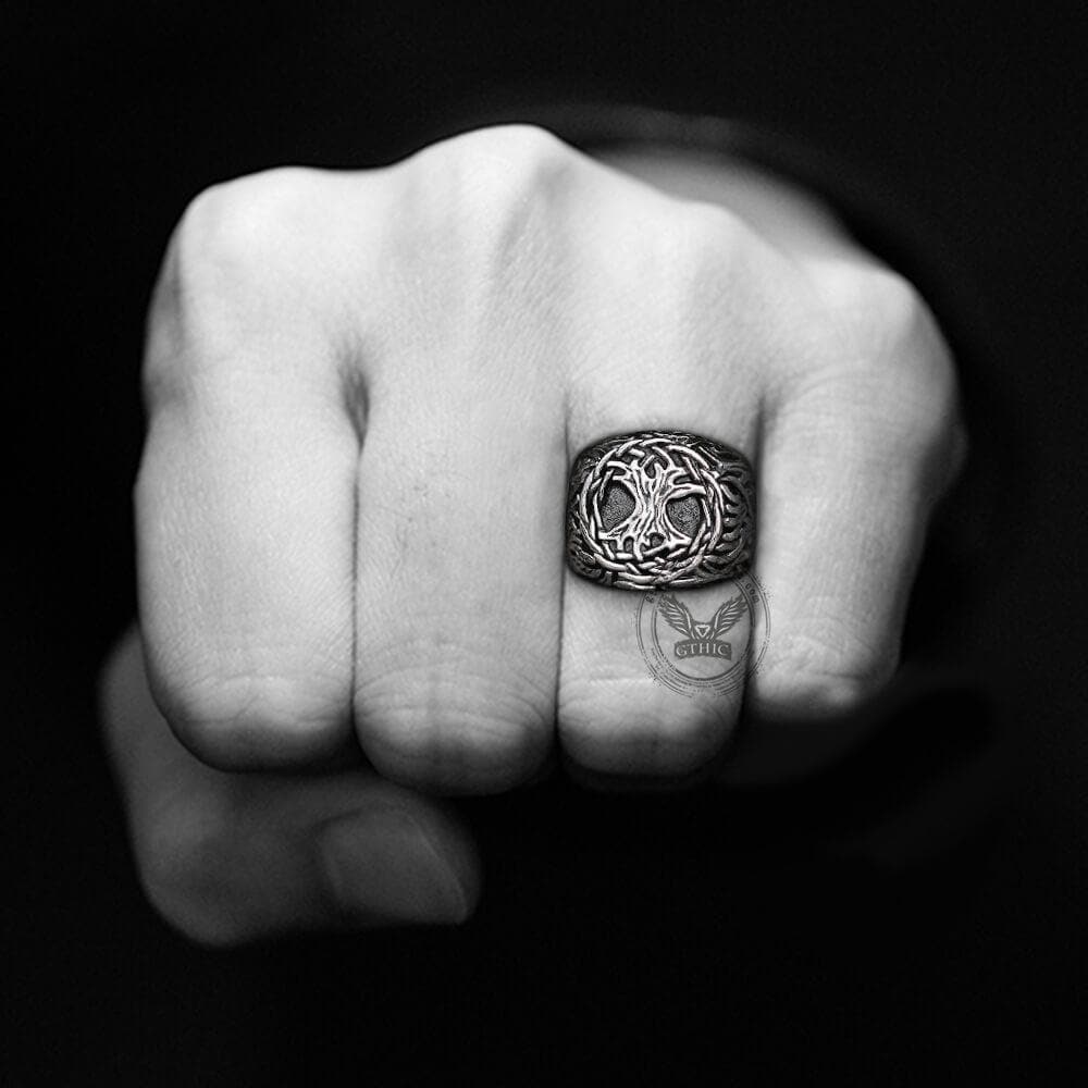 Yggdrasil 316L Stainless Steel Viking Ring