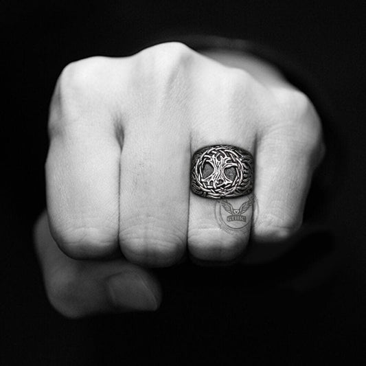 Yggdrasil 316L Stainless Steel Viking Ring