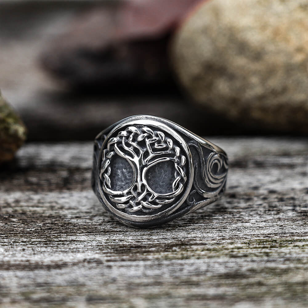Yggdrasil Stainless Steel Viking Signet Ring