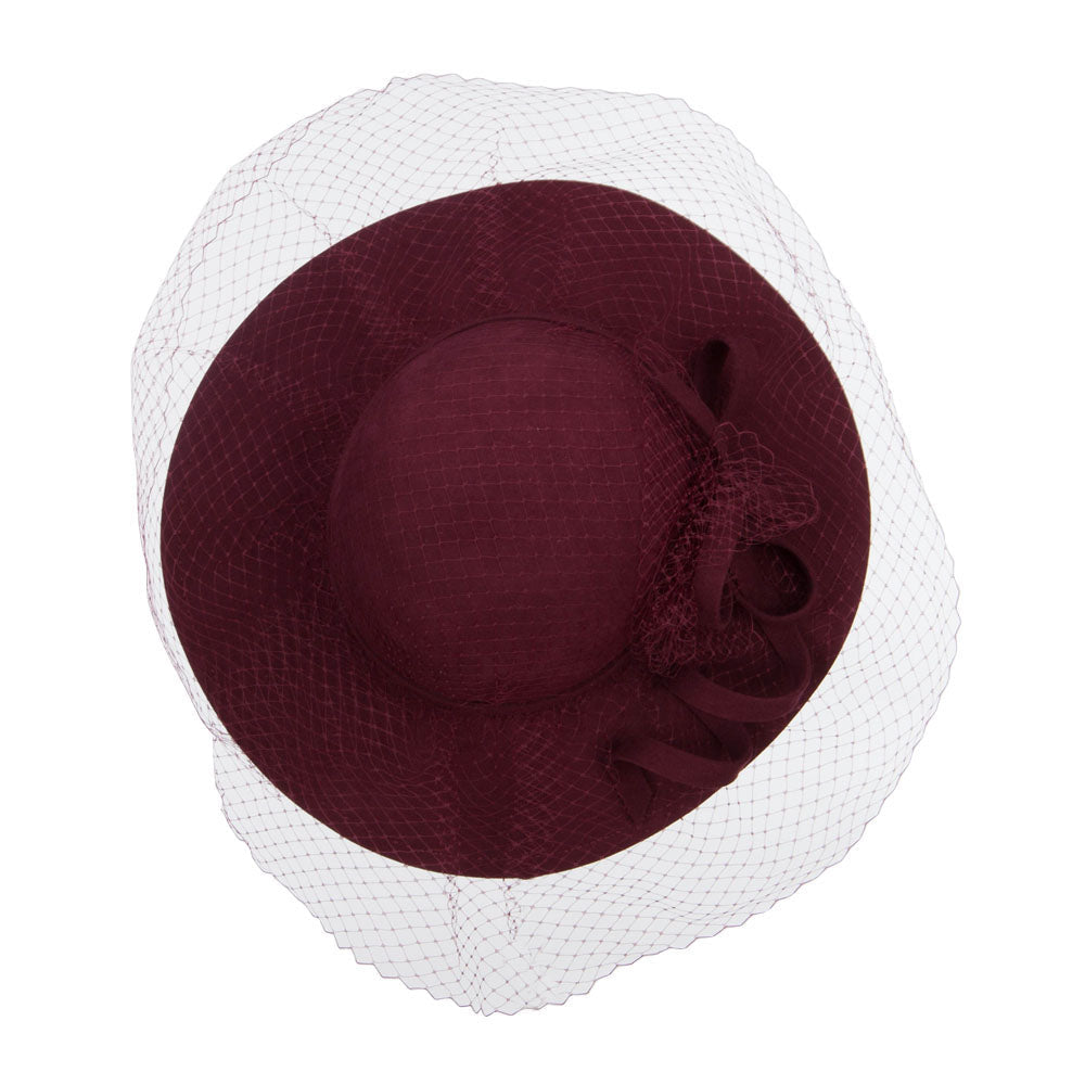 Wool Felt Floppy Hat with Net