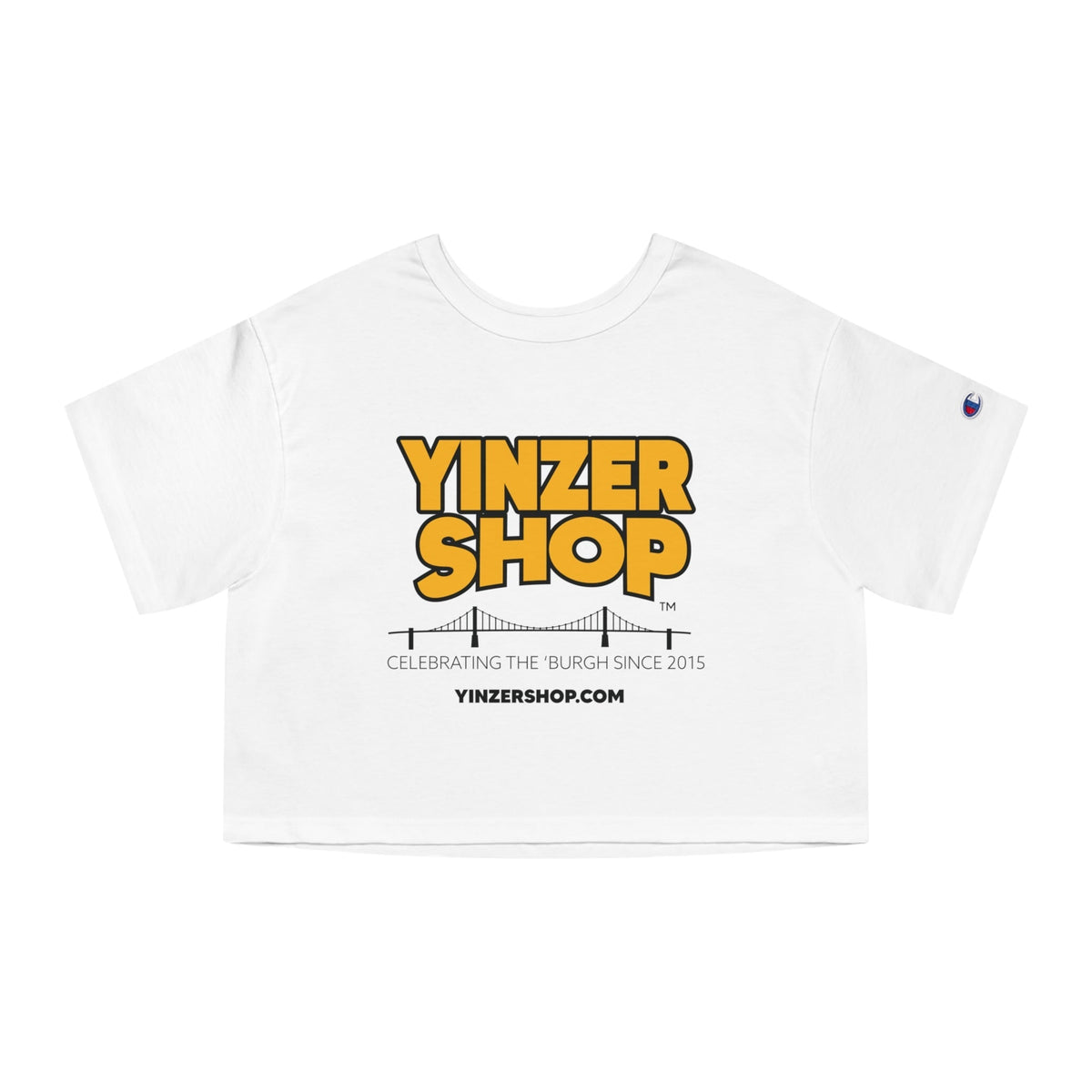 YinzerShop Serving Since 2015 - Champion Women's Heritage Cropped T-Shirt T453W