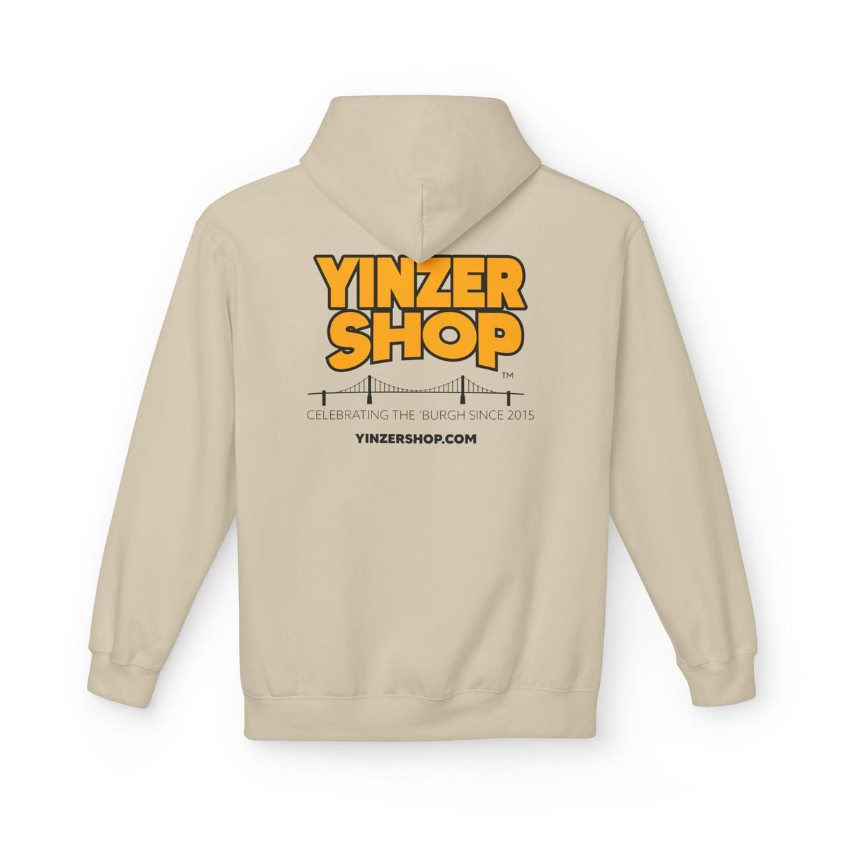 YinzerShop Serving Since 2015 - Print on back - Gildan SF500 Unisex Midweight Softstyle Fleece Hoodie