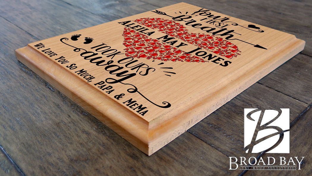Your First Breath Took Ours Away Sign New Baby Wall Art Gift