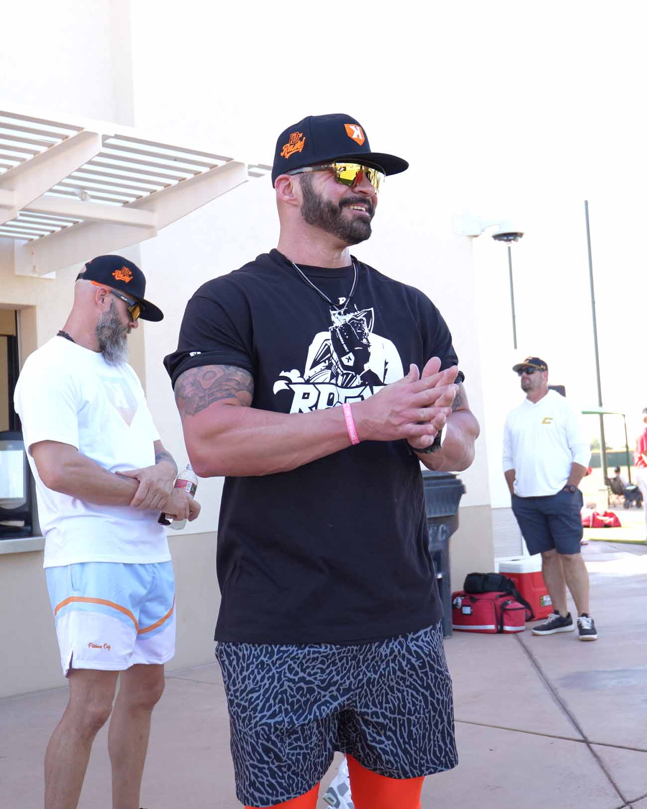 YOUTH Black/Gray Elephant Print Training Shorts