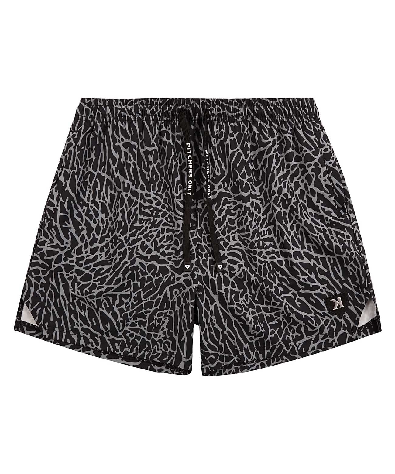 YOUTH Black/Gray Elephant Print Training Shorts