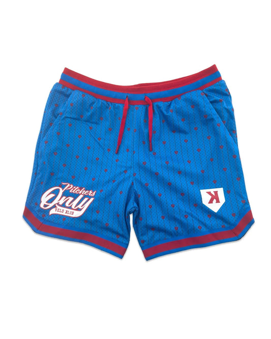 YOUTH Mesh Pinstripe Shorts - Blue/Red