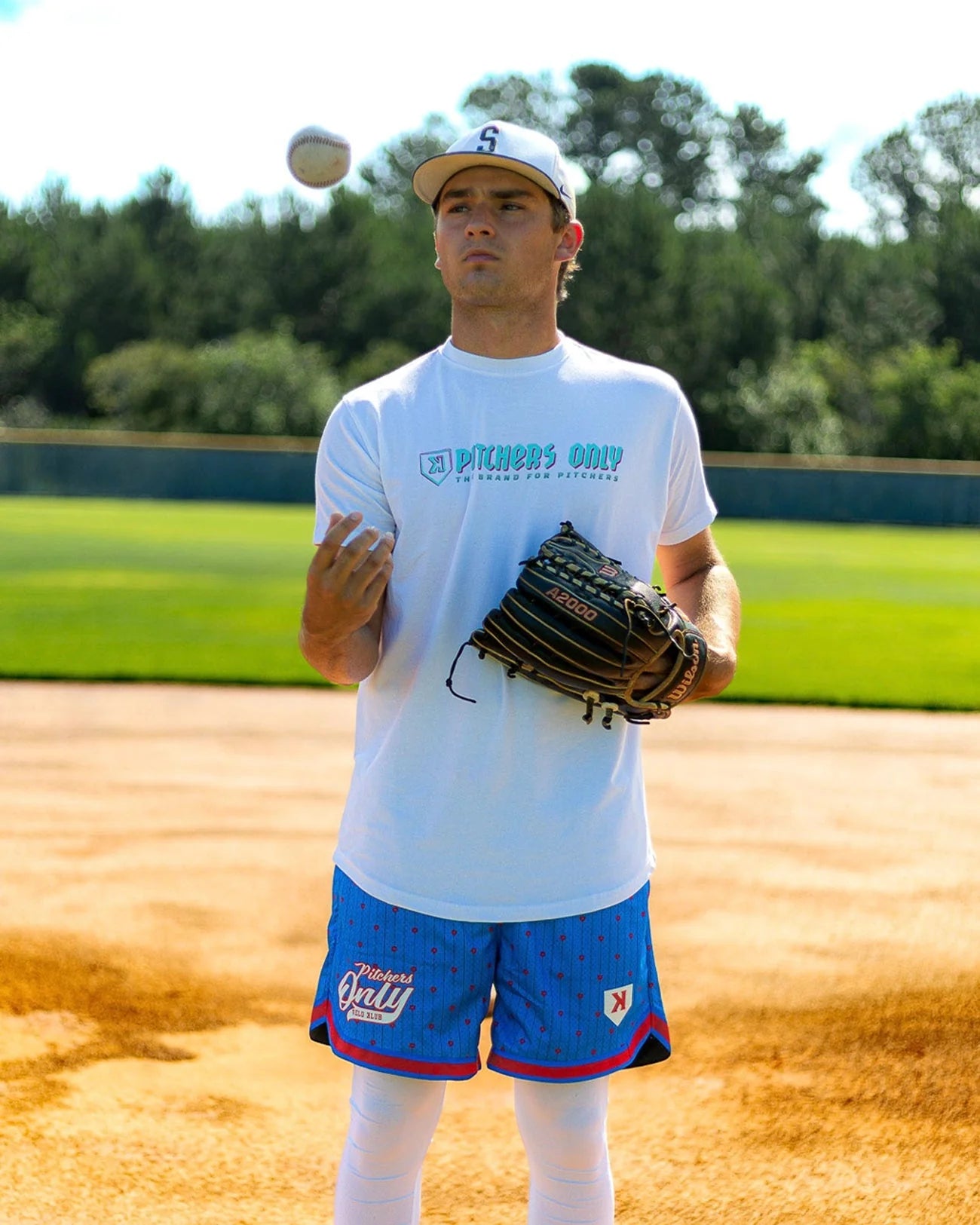 YOUTH Mesh Pinstripe Shorts - Blue/Red