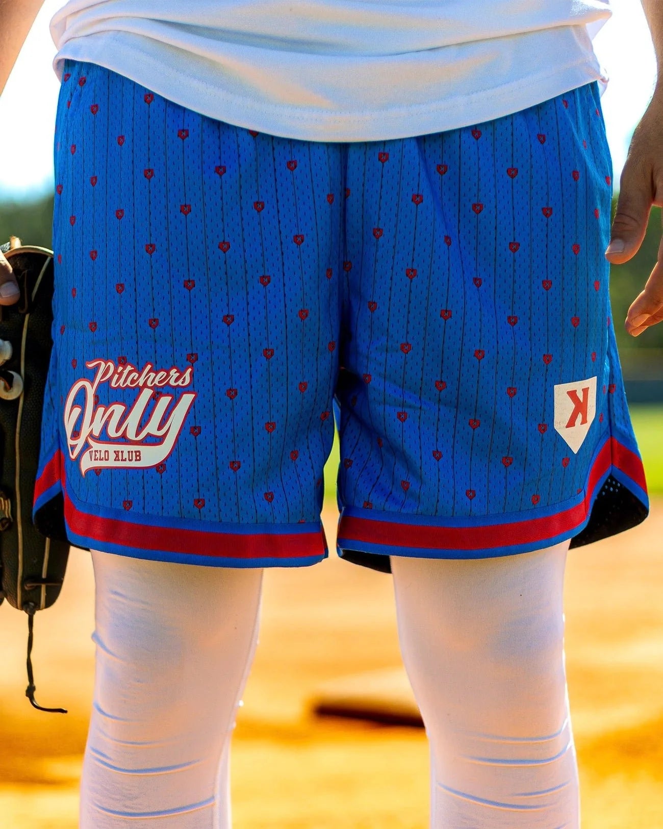 YOUTH Mesh Pinstripe Shorts - Blue/Red